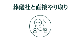 葬儀社と直接やり取り